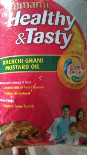 Pack Of 1 Liter Emami Healthy And Tasty Kachchi Ghani Mustard Oil