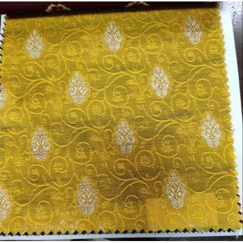 Shrink Resistance Yellow Jacquard Cotton Fabrics