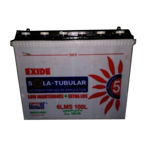 6Lms100 Tabular Exide Solar 150Ah Battery  Dimension(L*W*H): 518 (L) X 272 (W) X 285 (H)Mm Millimeter (Mm)