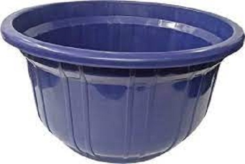 Lightweight PVC Plastic Round Water Tubs - 3 kg, Dark Blue, Durable and Long Lasting