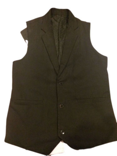 Mens Button Closure Cotton Sleeveless Waistcoat