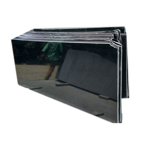 Mirror Finished Plain Polished Medium Black Granite