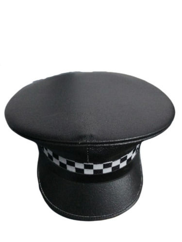 Yellow Security Guard Cap For Men With Premium Quality White And Black Step Colored Easy To Wear