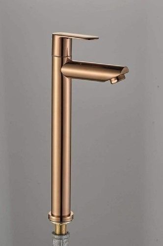 Wall Mounted Golden Polish Finished Rust Proof Brass Basin Water Taps