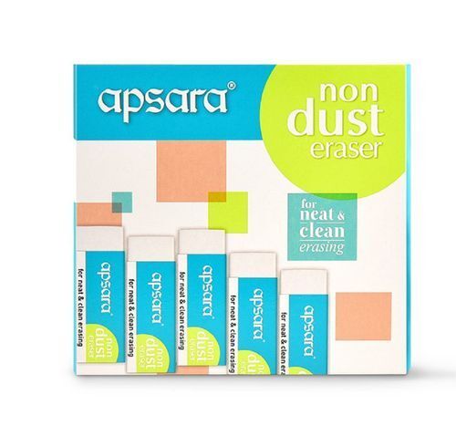 Clean Erasing Non-toxic Dust Free Apsara Non-dust Eraser Pack Of 20 Pc