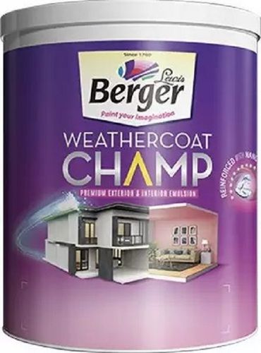 10 Liters Glossy Finish Weathercoat Champ Exterior And Interior Walls Paint Chemical Name: Titanium Dioxide