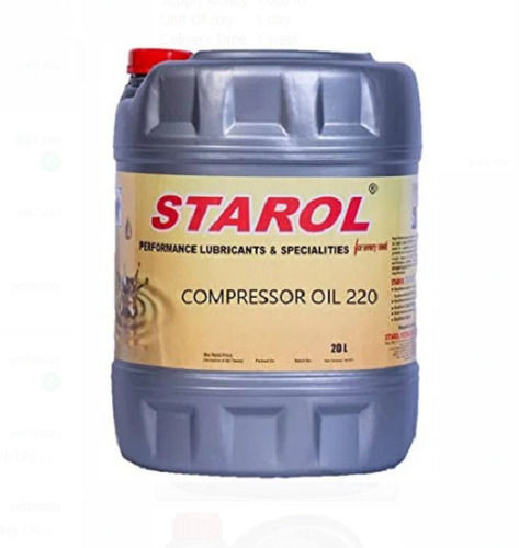 Pack Of 20 Liter 0.868 Density Good Lubrication Starol Compressor Oil 220