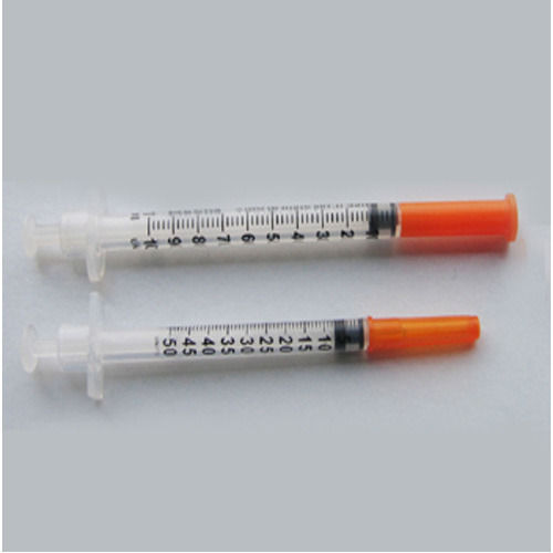 Black Super Fine Assembled Medical Grade Polypropylene U 100 Insulin Syringe