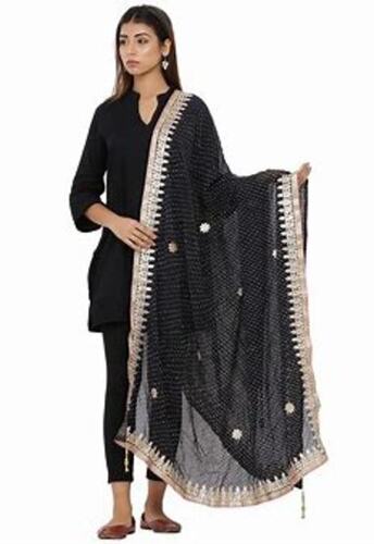 To Complete Traditional Look And More Enjoyable And Comfortable Fancy Black Designer Dupatta