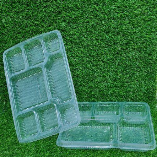 Transparent Plain Plastic Food Packaging Tray With 8 Compartment