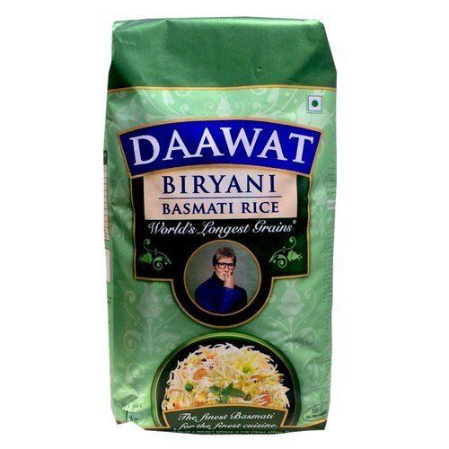 Common 99% Pure Rich Aroma Long Grain Dried White Daawat Basmati Rice 1 Kg