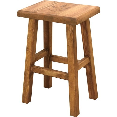 Elegant Look Solid Wood Stool - Durable, Termite Resistant, Handmade Artwork | Eco-Friendly, Polished Finish, Easy to Clean, Indoor Use
