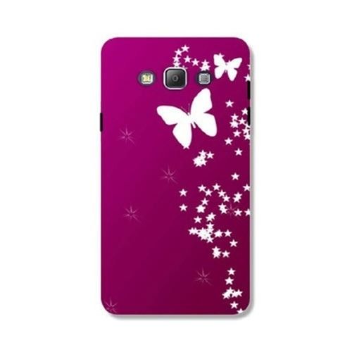 High Quality Butterfly Printed And Light Weight Dark Pink Samsung Galaxy A7 Back Cover