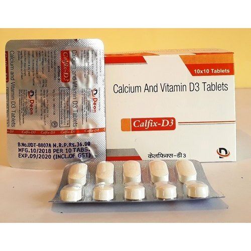 Calfix-D3 Tablets (Calcium 500 mg Vitamin D3 250 IU)