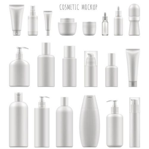Cosmetic Container Available In Different Sizes And White Color, Round Shape