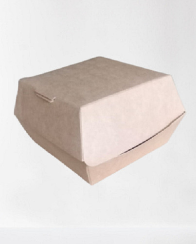 Craft Paper Burger Box - Eco Friendly White Paper Material | Durable, Customized Usage for Food Industry