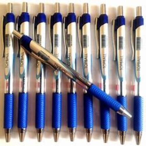 Good Quality Smooth Soft Grip Metal Tip Top Ball Blue Ball Pen Pack Of 10