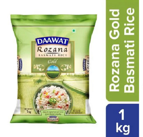  1kg लॉन्ग ग्रेन दावत रोज़ाना गोल्ड सुपर बासमती चावल का पैक 