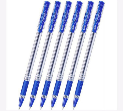 Pack Of 6 Pieces Plastic Body Length 7 Inch Cello Ball Blue Pen 