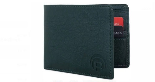 Eco-Friendly Plain Black Water Proof Light Weighted Leather Bi Fold Men Wallets