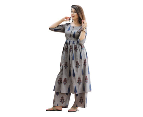 Printed With Half Sleeves Comfortable And Breathable Anarkali Suit