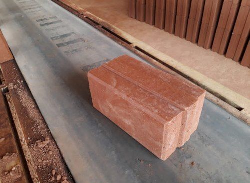 Rectangular Shape Red Interlocking Mud Bricks For Making Side Walls