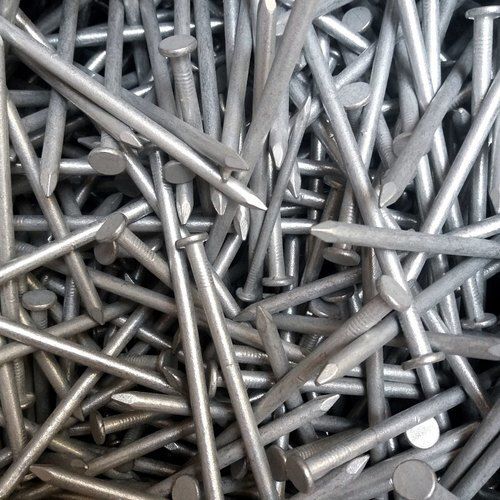 Silver Ruggedly Constructed Mild Steel Industrial Nail