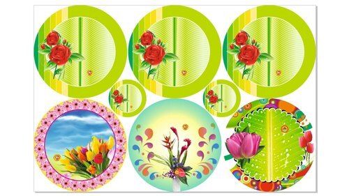 Utility Printed Disposable Paper Plate, Size: 12 Inch