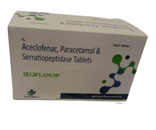 Aceclofenac, Paracetamol And Serratiopeptidase Tablets Pack Of 10x10 Tablets