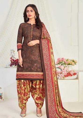 हवा पार होने योग्य और धोने योग्य प्रिंटेड पैटर्न मटीरियल कॉटन लेडीज़ सलवार सूट