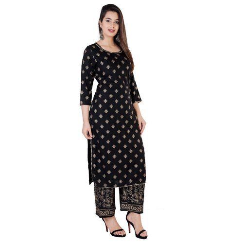 Black Fashion Stunning Look Eye Catching Light And Airy Cotton Kurti