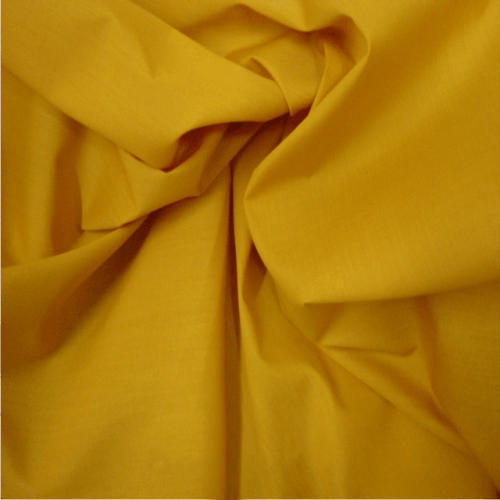 Yellow Light Weight Soft And Smooth Fashionable Comfortable Plain Silk Fabric