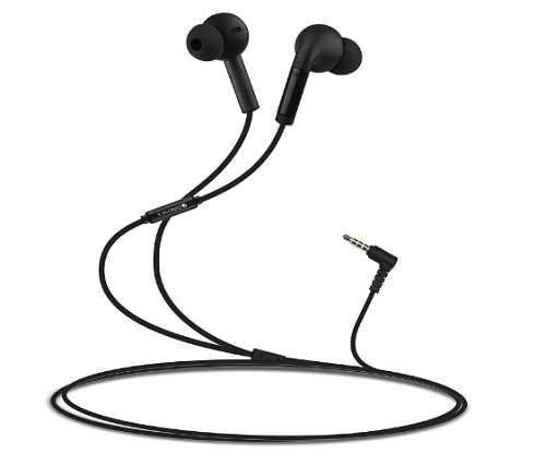 हाई बेस साउंड वायर्ड ईयरफ़ोन के साथ प्लास्टिक और रबर