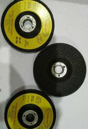 Round Glass Grinding Wheel In Black Yellow Color, 20-50 Cm Diameter