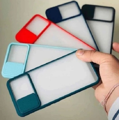 सिल्वर स्क्रैच और शॉक रेज़िस्टेंट पारदर्शक प्लास्टिक मोबाइल बैक कवर