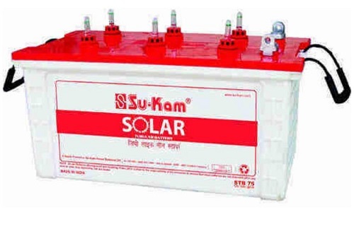 Su-Kam Solar Battery - 410 x 175 x 235 mm, White | Reliable Power Storage Solution for Solar Energy Systems, Long-Lasting Backup, Low Maintenance Requirements, 24V and 48V Output