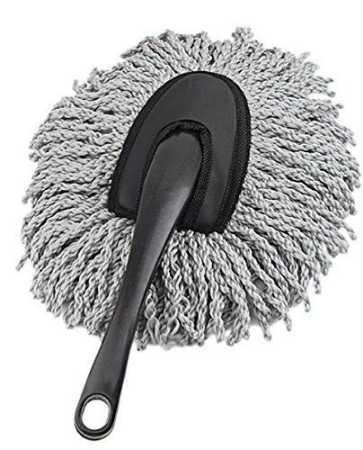 Tiny Car Duster With Plastic Handle For Cleaning Purpose