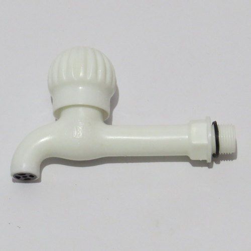 White Plastic Long Body Water Tap For Bathroom Fitting