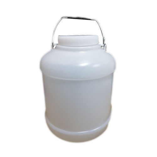 White Round 5 Litre Plastic Hdpe Container Hardness: Soft