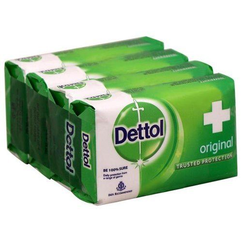 100% Kills Germ And Bacteria Disinfectant Original Dettol Soap, Pack Of 4 Pcs