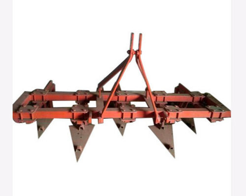 Orange 170 Kg 25 Mm Thick Mild Steel Paint Coated Five Teeth Agriculture Cultivator