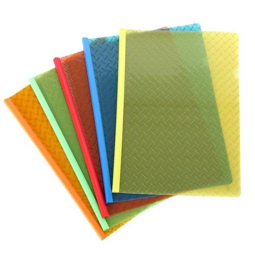 5 Pcs Set Red Orange Blue Green Yellow Plastic File Folder Size: 12X8Inch