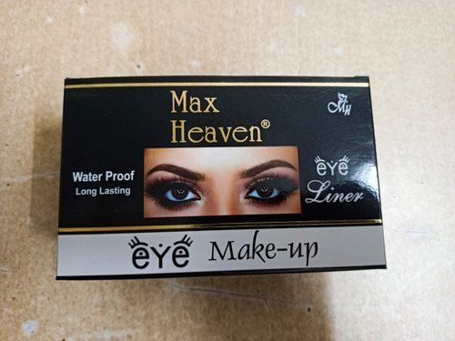 Black Max Heaven Wax Proof Long Lasting Eyeliner, For Personal, Liquid