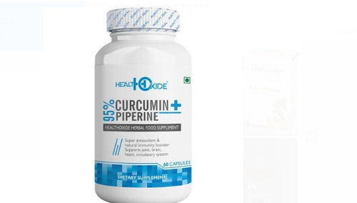 Curcumin+ Piperine Capsules, Pack Of 60 Capsules