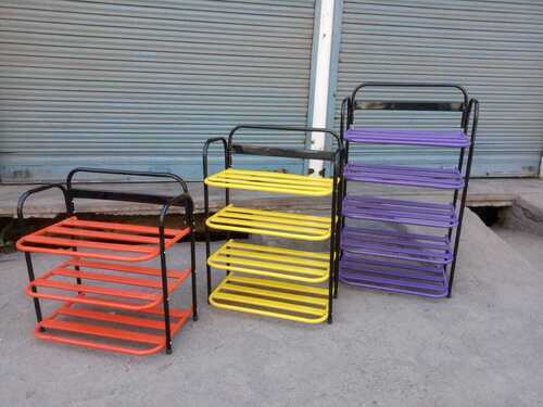 Multiple Compartment Iron Shoe Rack For Home And Hotel