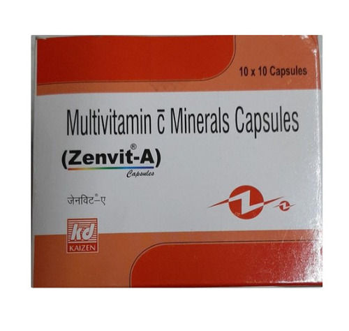 Multivitamin And Minerals Capsules Pack Of 10X10 Capsules Handle Material: Plastic