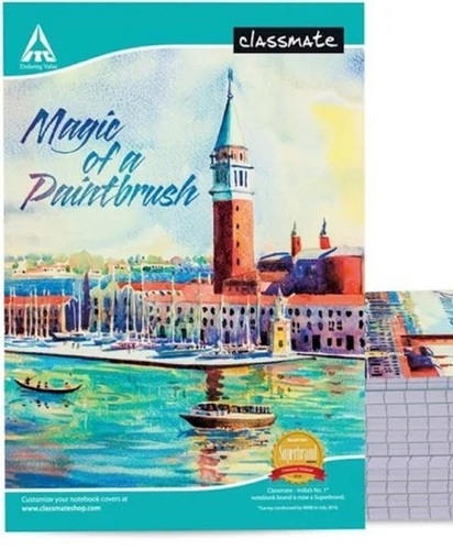 Pack Of Blue A4 Size Fair Ruled Rectangle Shape High Quality Original Classmate Notebook