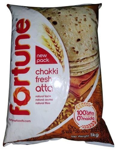 White Whole Wheat Fortune Chakki Fresh Atta 1Kg For Soft And Fluffy Delicious Rotis