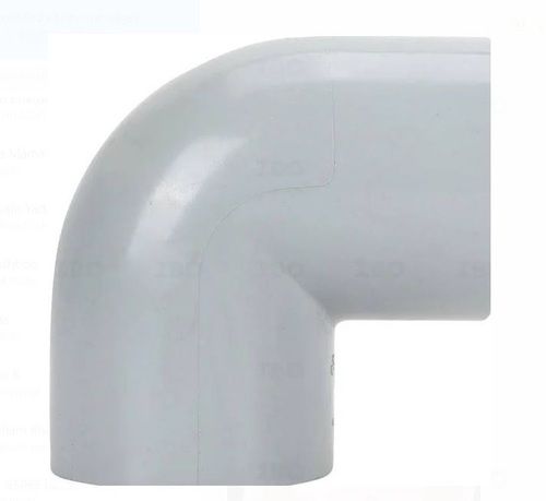 White 29.7 X 24 X 15.7 Centimeter Rounded Varnished Finish Pvc Pipe Elbow