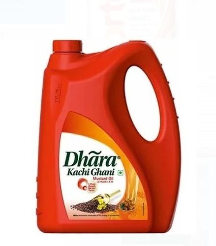 5 Liter Food Grade Cold Pressed Dhara Kachi Ghani Mustard Oil